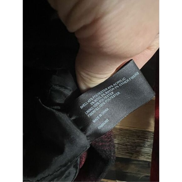 BLEECKER & BROAD NEW YORK NWT Men's Red & Black Plaid Zipper Coat jacket Sz XS - Picture 5 of 5